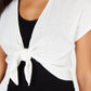 Thalia Sodi Women's Tie Front Bolero Top White Size X-Small