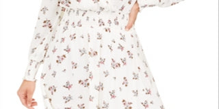 American Rag Junior's Floral Faux Wrap Dress White Size X-Small