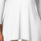 JM Collection Women's V Neck Handkerchief Hem Top White Size Small
