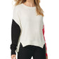 DKNY Women's Long Sleeve Crew Neck Sweater White Size Small