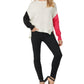 DKNY Women's Long Sleeve Crew Neck Sweater White Size Small
