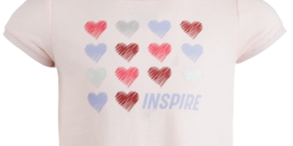 Ideology Little Girl's Hearts Print T-Shirt Pink Size 6