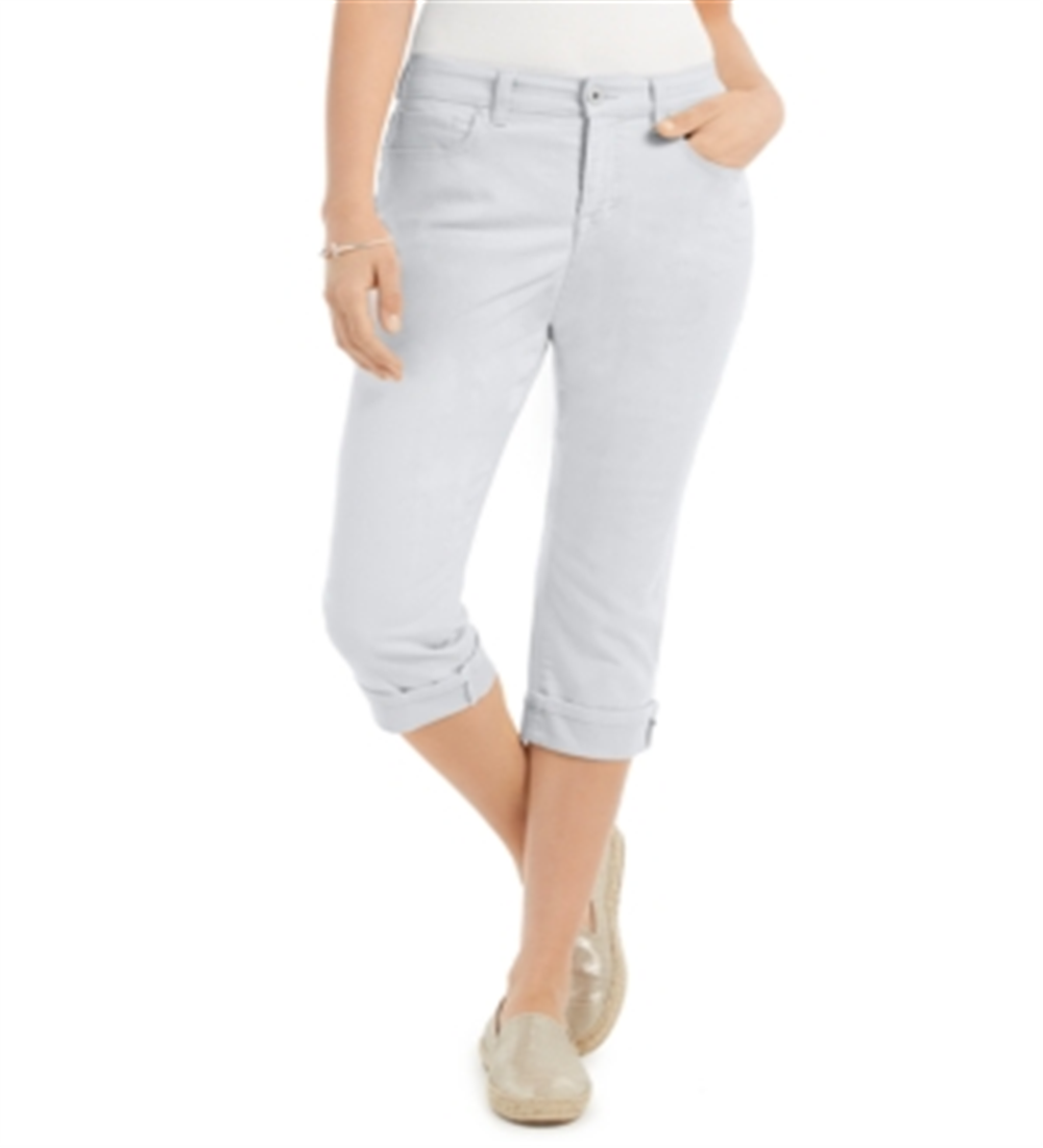 Style & Co Women's Curvy Capri Gray Size 8