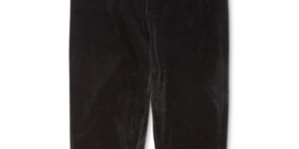 Ralph Lauren Little Girl's Stretch Velvet Leggings Black Size 4T