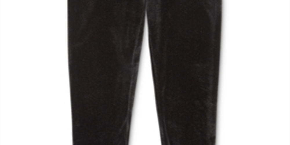Ralph Lauren Little Girl's Stretch Velvet Leggings Black Size 4T
