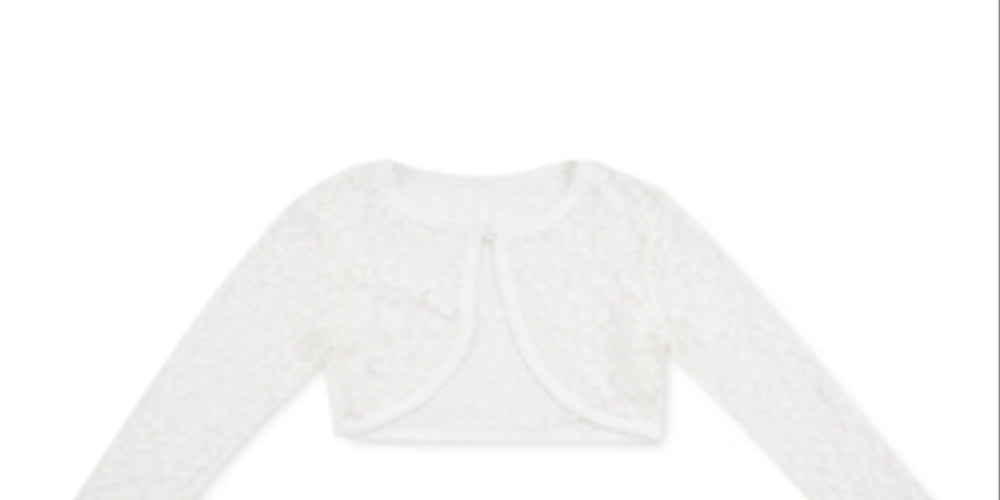 Speechless Big Girl's Lace Cardigan Sweater White Size 16