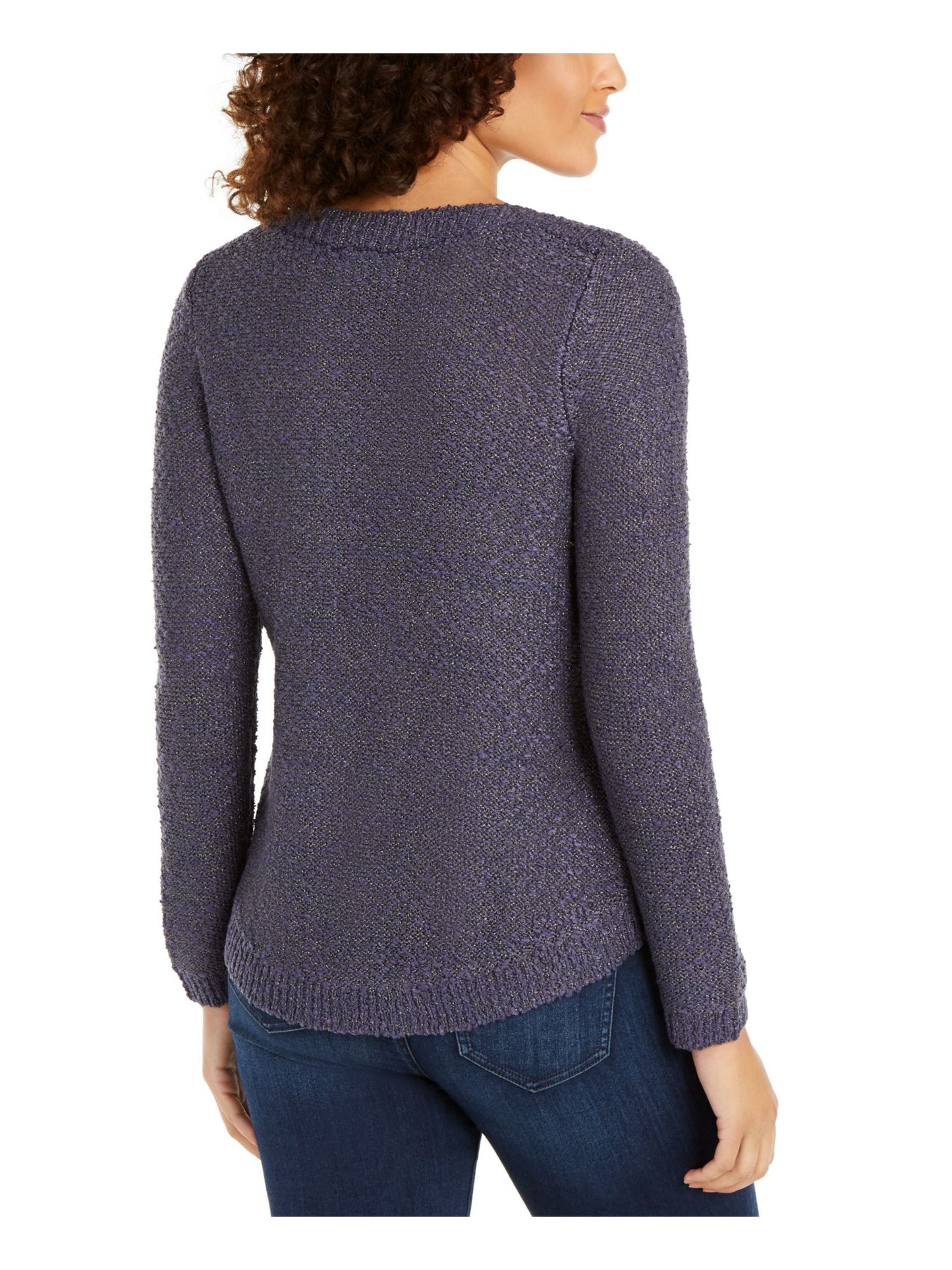 INC International Concepts Women's Shine Sweater Blue Size Petite Small
