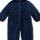 First Impressions Baby Boy's & Girl's Hooded Footed Faux Sherpa Bunting Snowsuit Blue Size 0-3 Months