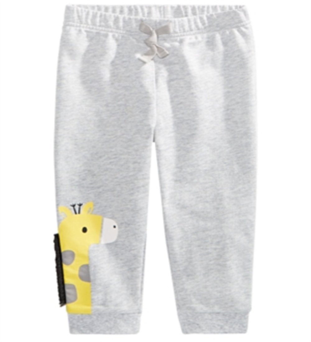 First Impressions Toddler Boy's Giraffe Jogger Pants Gray Size 4T