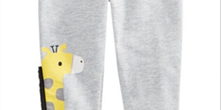First Impressions Toddler Boy's Giraffe Jogger Pants Gray Size 4T