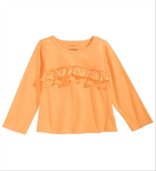 First Impressions Baby Girl's Cotton Ruffled T-Shirt Yellow Size 12 Months