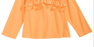 First Impressions Baby Girl's Cotton Ruffled T-Shirt Yellow Size 12 Months