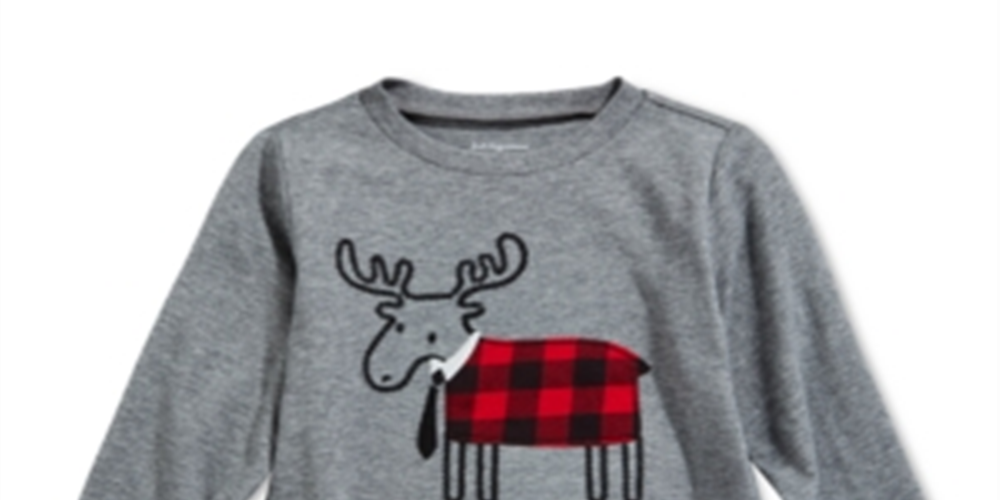 First Impressions Infant Boy's Elk Applique T-Shirt Gray Size 6-9 Months