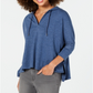 Style & Co Women's Pullover Hoodie Blue Size Petite S