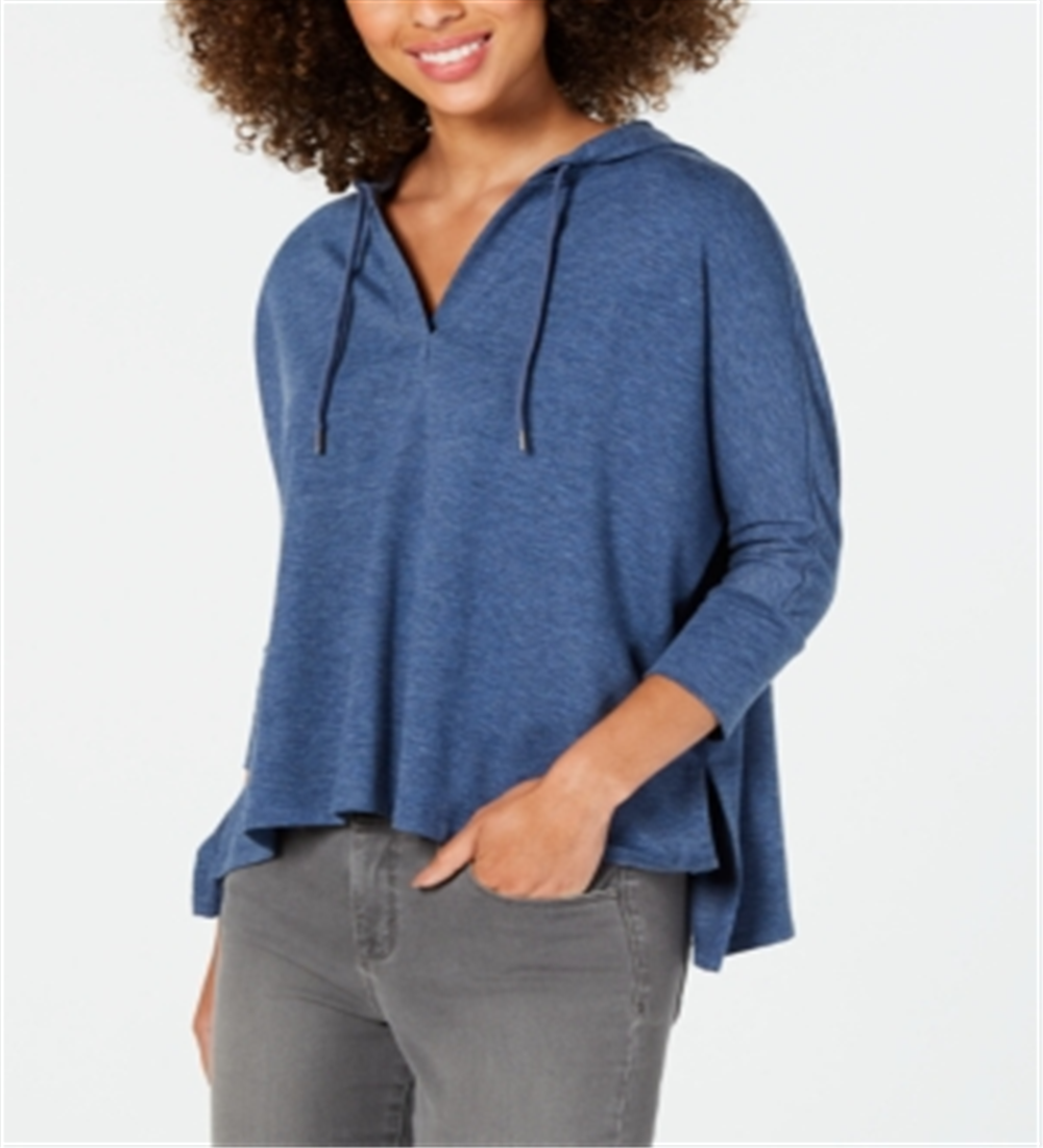 Style & Co Women's Pullover Hoodie Blue Size Petite S