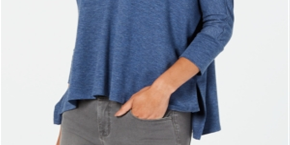 Style & Co Women's Pullover Hoodie Blue Size Petite S