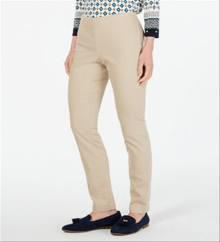 Charter Club Women's Chelsea Stretch Twill Skinny Pants Brown Size 6 Petite