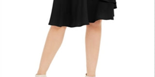 Alfani Women's Tiered Ruffled Skirt Black Size 4 Petite