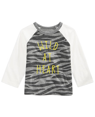 First Impressions Infant Boy's Wild at Heart Print T-shirt Gray Size 6-9 Months