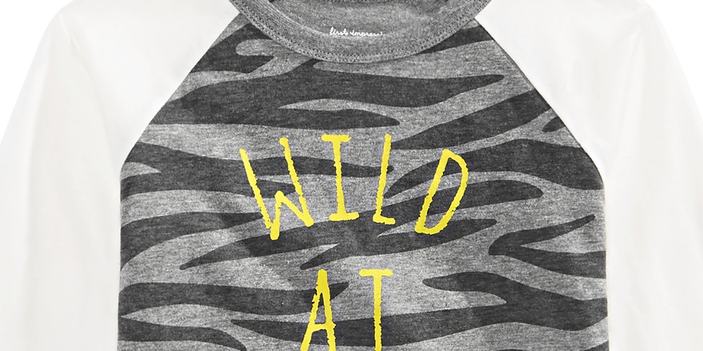 First Impressions Infant Boy's Wild at Heart Print T-shirt Gray Size 6-9 Months