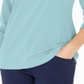 Karen Scott Women's Cotton 3/4 Sleeve Top Blue Size X-Small