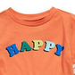 First Impressions Baby Boy's Happy Layered Look T-Shirt Long Sleeves Orange Size 3-6 Months
