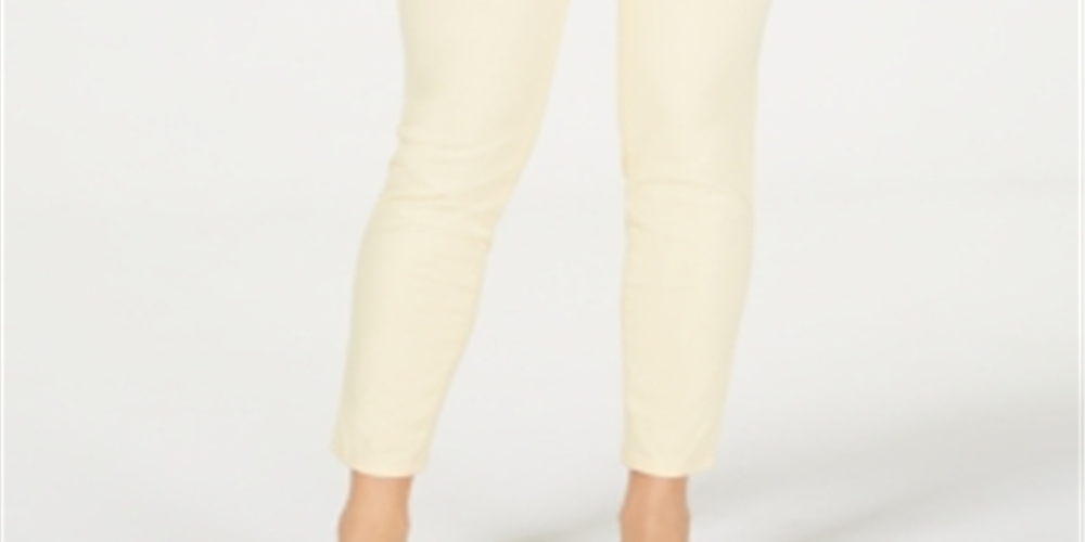 Charter Club Women's Bristol Tummy Control Skinny Ankle Jeans Yellow Size 10