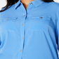 Charter Club Women's Button Front Shirt Blue Size 3X