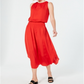 Alfani Women's Smocked Waist Midi Dress Red Size Petite XL