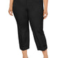 Alfani Women's Comfort Waist Cuffed Ankle Pants Black Size Petite Small