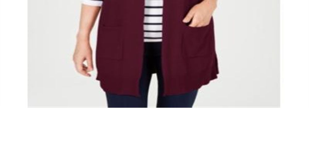 Karen Scott Women's Sweater Vest Red Size X-Small