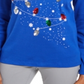 Karen Scott Women's Embellished Cotton Top Blue Size Petite S