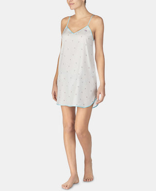 Betsey Johnson Women's Diamond Print Chemise Nightgown White Size Large