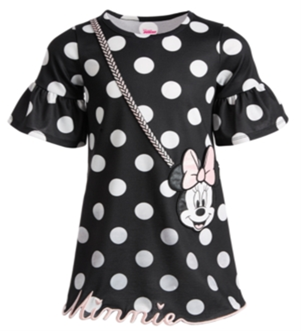 Disney Little Girl's Dot Print Minnie Purse Dress Pink Size 6