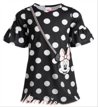 Disney Little Girl's Dot Print Minnie Purse Dress Pink Size 6