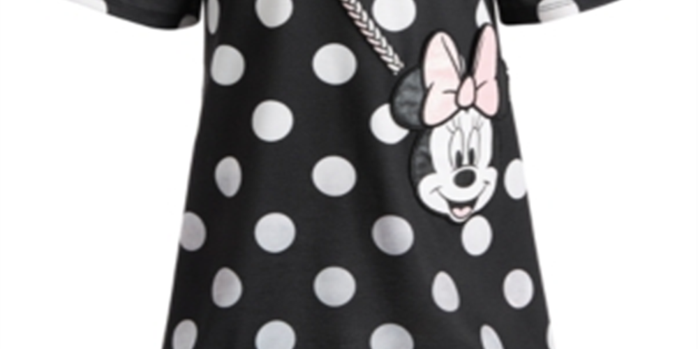 Disney Little Girl's Dot Print Minnie Purse Dress Pink Size 6
