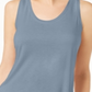 Maison Jules Women's Scoop Neck Tank Blue Size Medium
