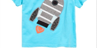 First Impressions Toddler Boy's Cotton Rocket Ship T-Shirt Blue Size 4T