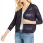 Charter Club Women's Open Front Cardigan Blue Size Large
