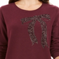 Style & Co Women's Embellished Whimsy Sweatshirt Purple Size Small