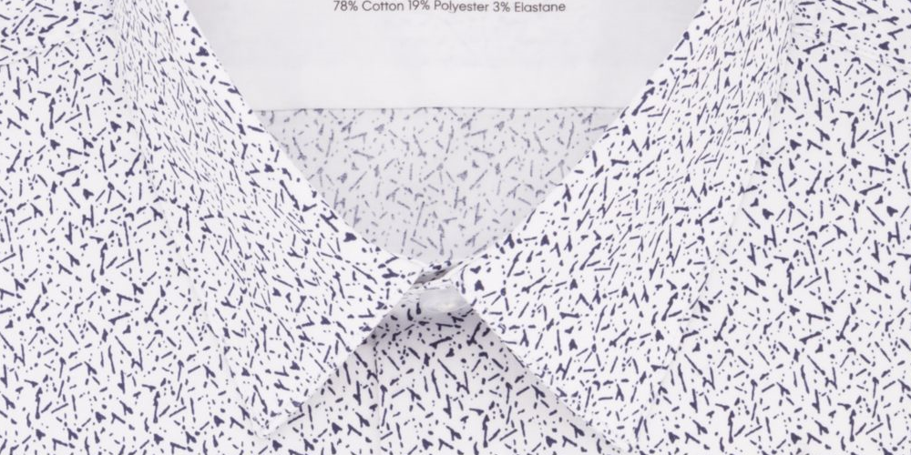 Calvin Klein Men's Extreme Slim Fit Print Button Down Shirt White Size M