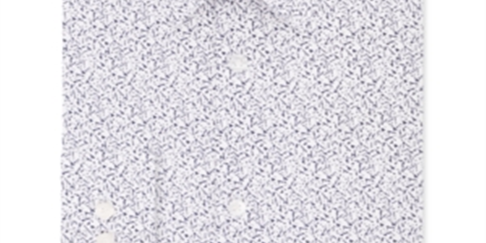 Calvin Klein Men's Extreme Slim Fit Print Button Down Shirt White Size M