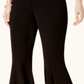 INC International Concepts Women's Tulip Hem Flare Pants Black Size 2 Petite