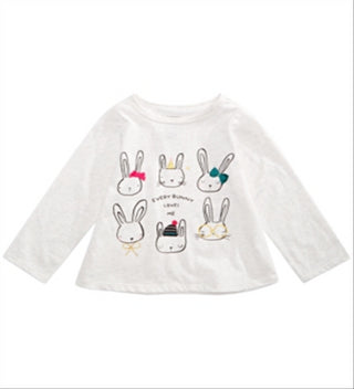 First Impressions Baby Girl's Bunnies Print T-Shirt White Size 3-6 Months