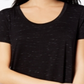 Maison Jules Women's Scoop Neck T-Shirt Black Size X-Small