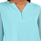 Charter Club Women's Split Sleeve Solid Knit Top Blue Size Large