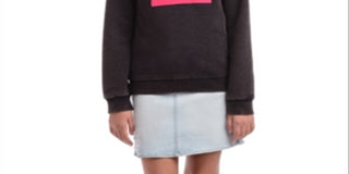 Calvin Klein Big Girl's Logo Sweatshirt Black Size 12-14