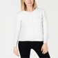 Charter Club Women's Pearl Embellished Button Down Cardigan White Size X-Large