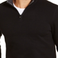 Alfani Men's Solid Quarter Zip Sweater Black Size Small