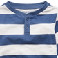 First Impressions Toddler Boy's Striped Henley T-Shirt Blue Size 2T